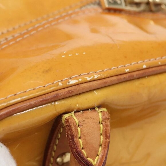LOUIS VUITTON Monogram Vernis Tompkins Square Hand Bag Beige M91149 Auth PP774 - Picture 10 of 16